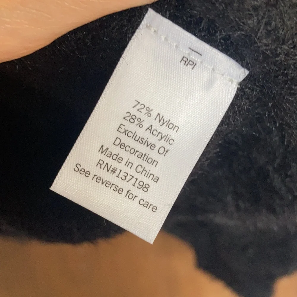 Relist 2/15 ❌ Cara Santana x Nine West black sweater w sequin chevron stripe XL - Picture 7 of 14